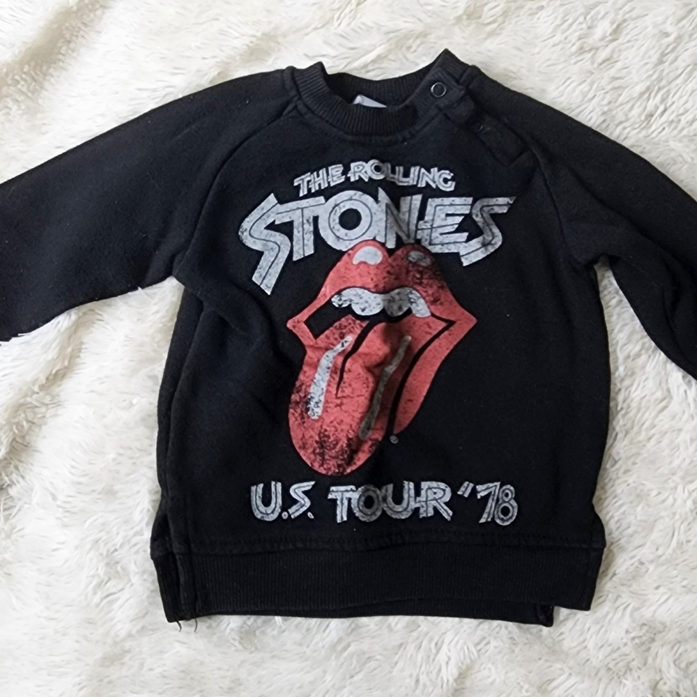 The Rolling Stones pullover black sweatshirt infant 18 months - Picture 2 of 9